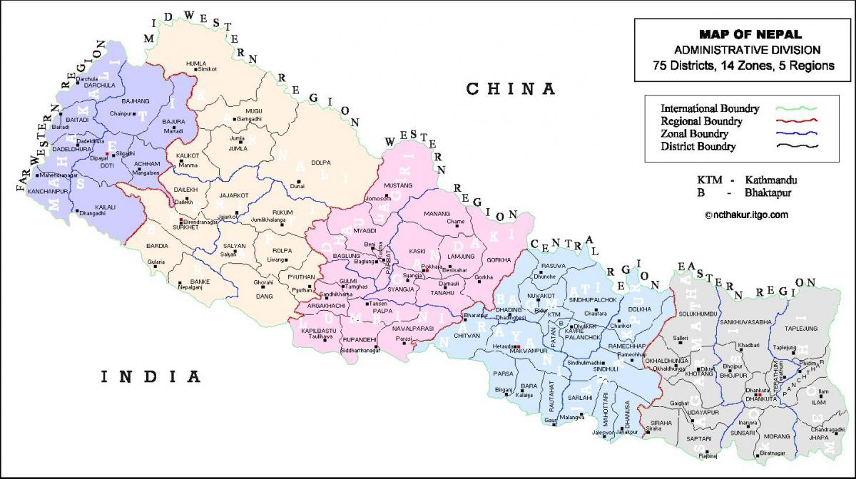 نيبال كل حي خريطة