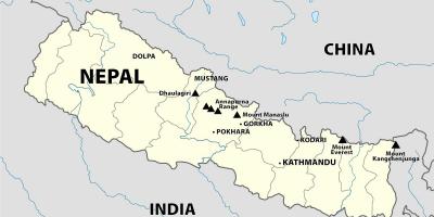 الهند نيبال الحدود خريطة
