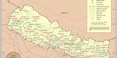 الهند نيبال الحدود خارطة الطريق