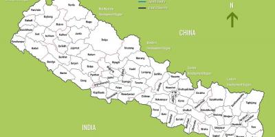نيبال مناطق الجذب السياحي خريطة
